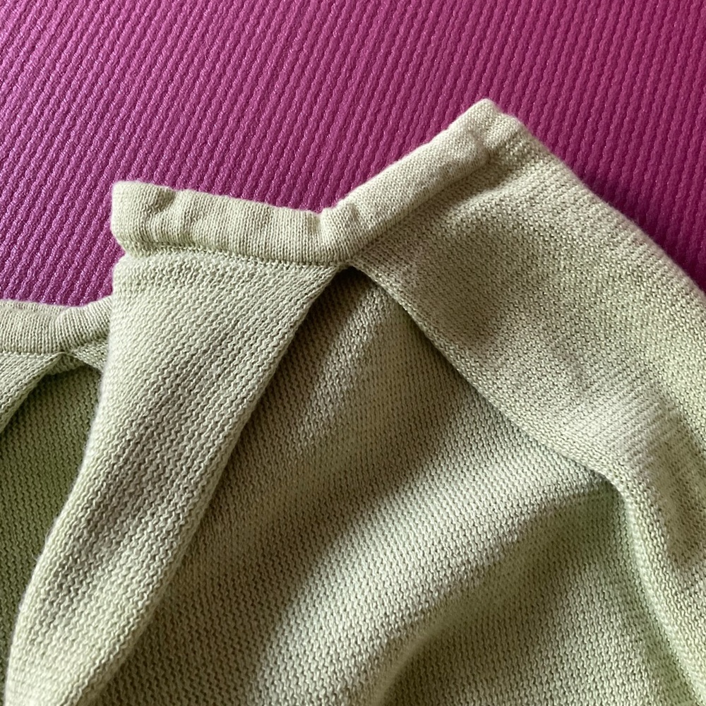 High-Waist Olive Green Wide-Leg Women's Pants - Picture 7 of 7